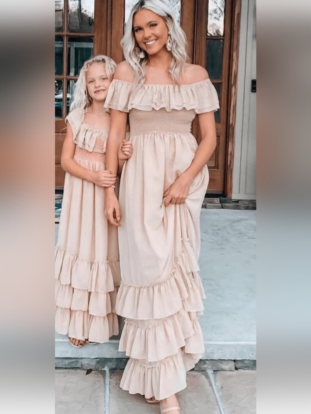 Nwt Women's Alredine Nellie Ruffle Maxi Dress Size L Large Baileys Blossoms